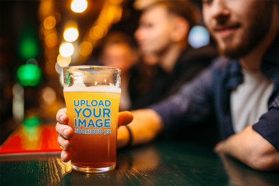 Download Bottle Glass Beer Mockup Generator Try 15k Mockups For Free Placeit