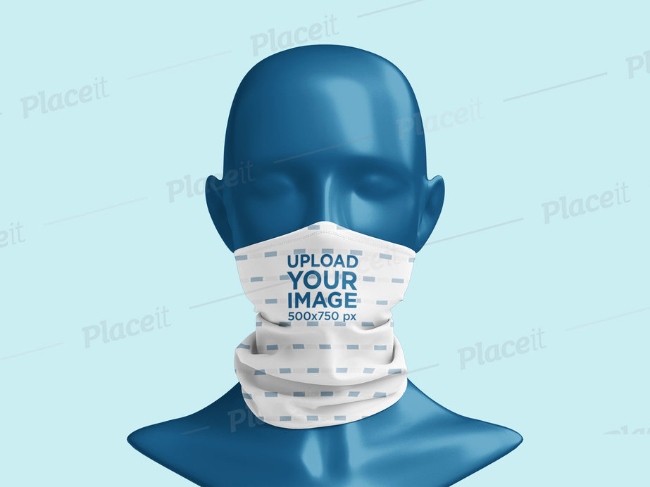 Placeit - Mockup of a Neck Gaiter Displayed on a Mannequin
