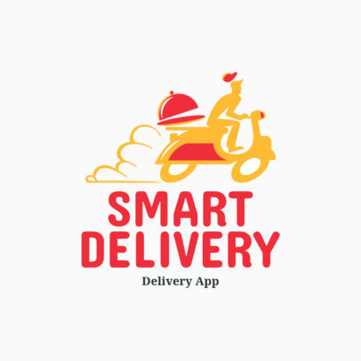 Modern Free Logo Generator with a Scooter Clipart for Delivery Businesses 3696l