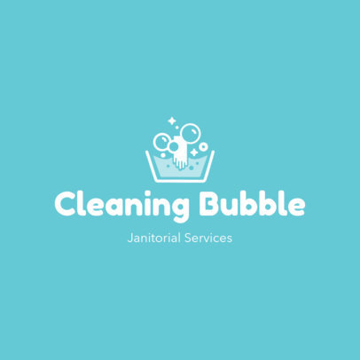 Logo Template for a Cleaning Services Company Featuring a Minimal Layout 3696f