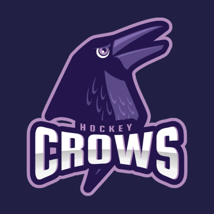 Placeit Hockey Team Logo Maker Featuring a Crow