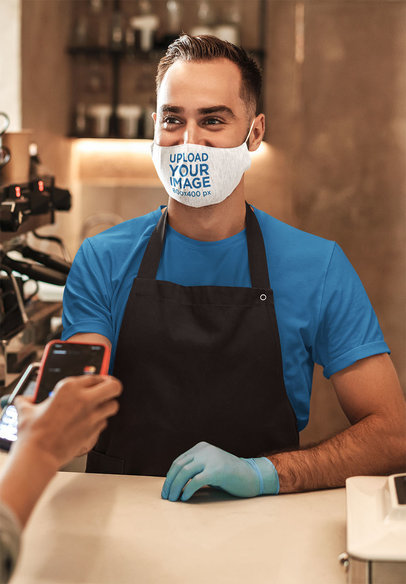 Download Waiter Barista Mockup Generator Try 15k Mockups For Free Placeit