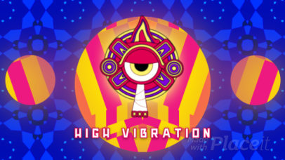 Intro Maker Featuring Aztec-Inspired Graphics and a Trippy Background 2533