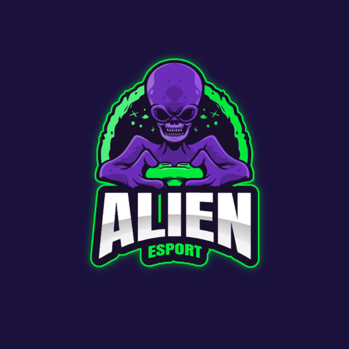 Placeit eSports Logo Maker with Alien Character Graphics