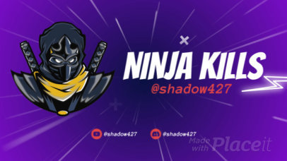 Animated Twitch Starting Soon Screen Video Maker with a Ninja Character 2614