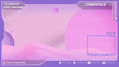 Placeit - Twitch Overlay Template Featuring a Trippy Natural Landscape ...