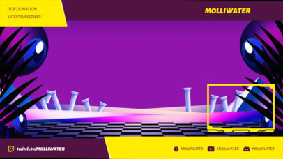 Placeit - Twitch Overlay Template Featuring a Trippy Natural Landscape ...