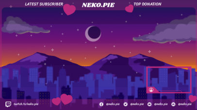 Placeit - Twitch Overlay Maker with a Pixel Art Landscape Background