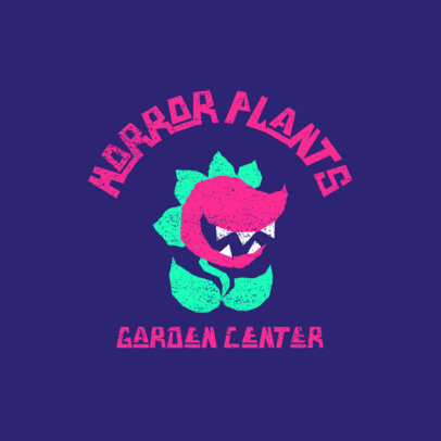 Gardening Company Logo Template Featuring a Carnivorous Plant 4045b