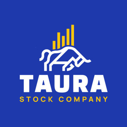 Logo Maker for a Stock Company with a Bull Graphic 4112c