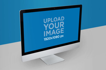Mockup of an iMac Placed in a Simple Environment 5156-el1