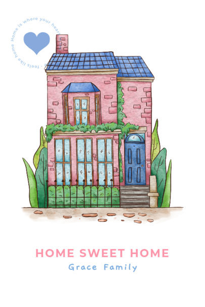 Poster Design Maker with Cute Illustrations of Houses 4232