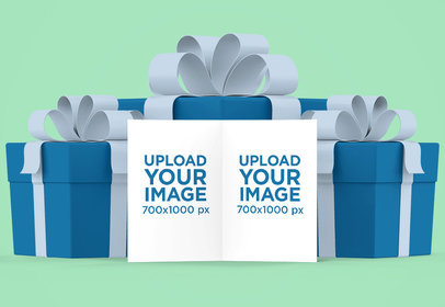 Greeting Card Mockup for a Special Occasion Featuring Presents 5203-el1