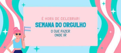 LGBT-Themed Facebook Cover Template With Quotes and Colorful Wavy Backgrounds 3609c