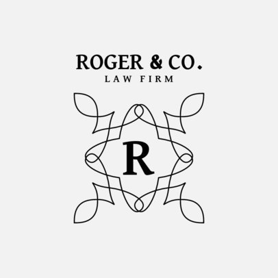 Law Firm Logo Template with a Simple Elegant Monogram 3602e-el1
