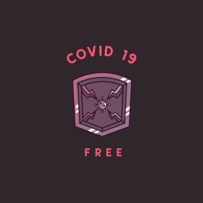 Placeit - T-Shirt Design Generator Featuring a Metallic Coronavirus ...