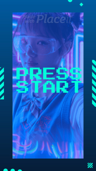 Instagram Story Video Creator with a Gaming-Inspired Typography 316a-3198